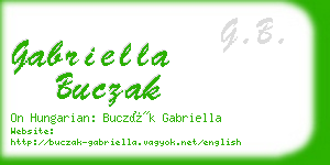 gabriella buczak business card